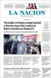 Portada de La Nación (Argentina)