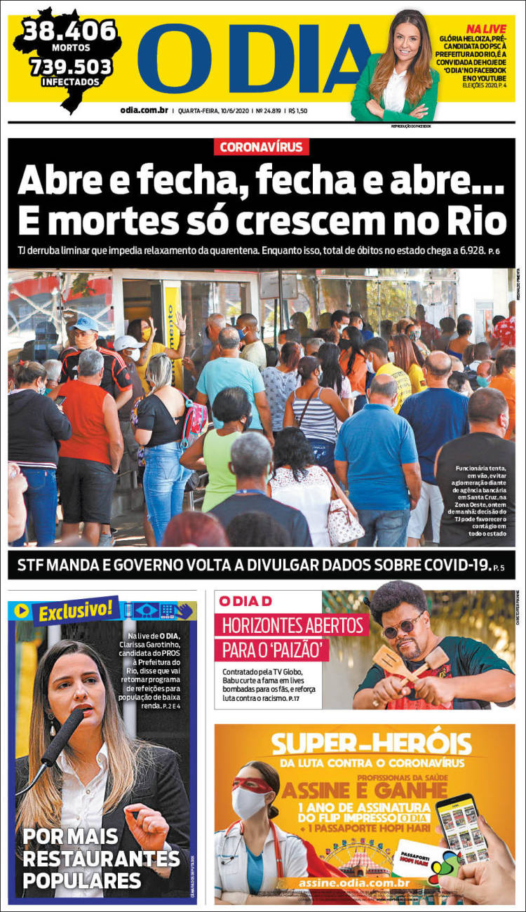 Portada de O Dia (Brasil)