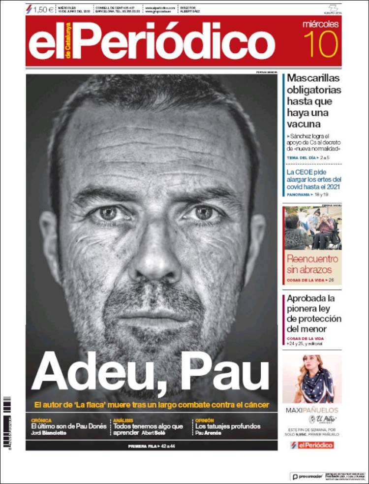 Portada de El Periódico (Spain)