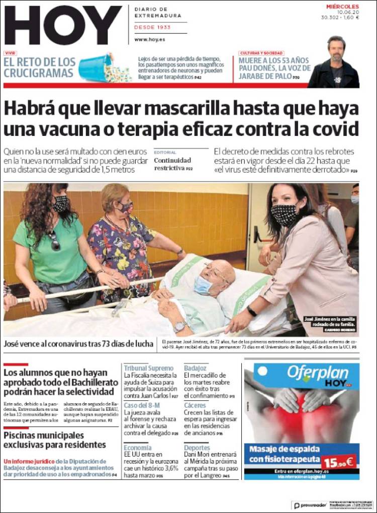 Portada de Hoy - Badajoz (España)