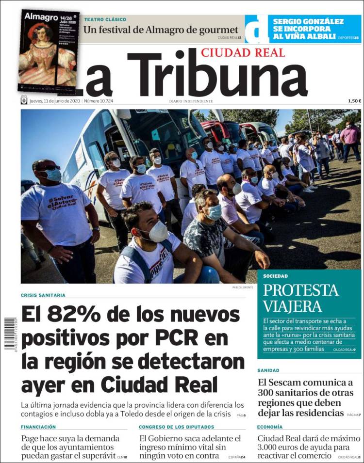 Portada de La Tribuna de Ciudad Real (Spain)