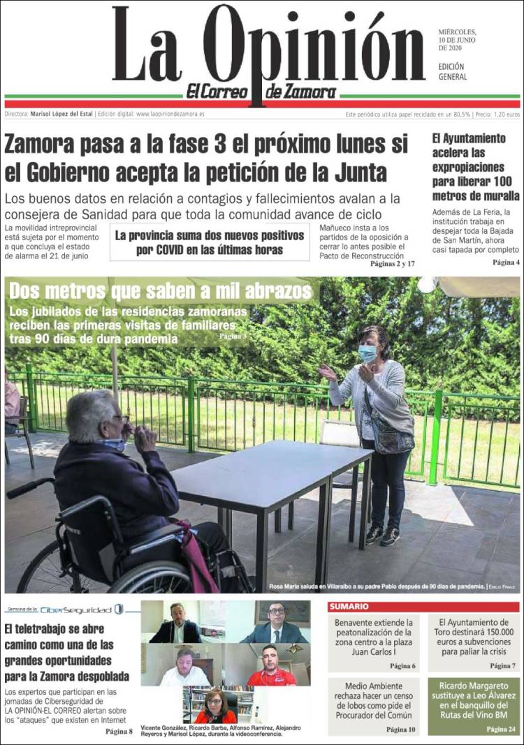 Portada de La Opinión - El Correo de Zamora (Spain)