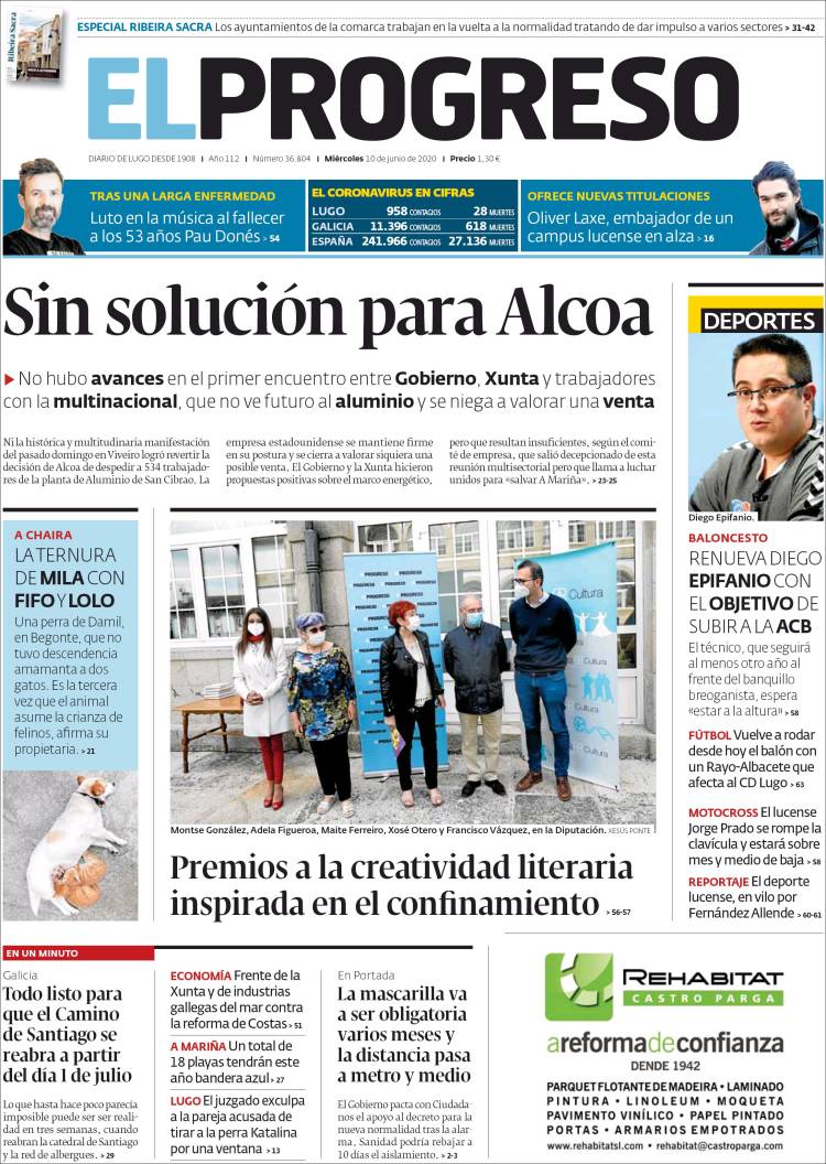 Portada de El Progreso (España)