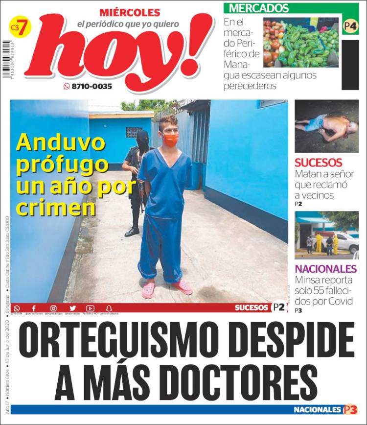 Portada de Hoy (Nicaragua)