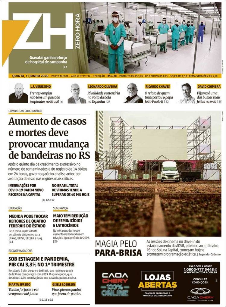 Portada de Zero Hora (Brasil)