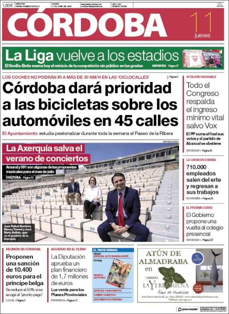 Portada de Diario de Córdoba (España)