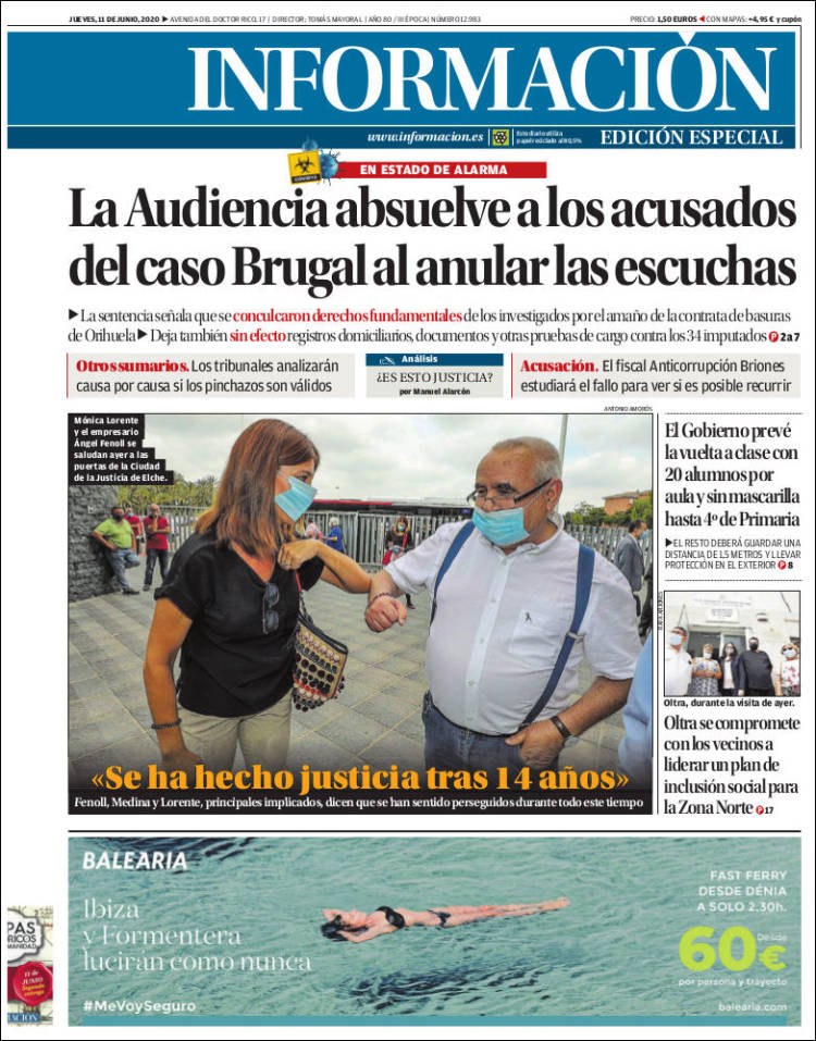 Portada de Diario Información (España)