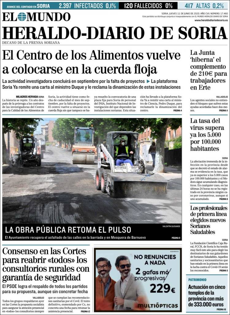 Portada de Diario de Soria (España)