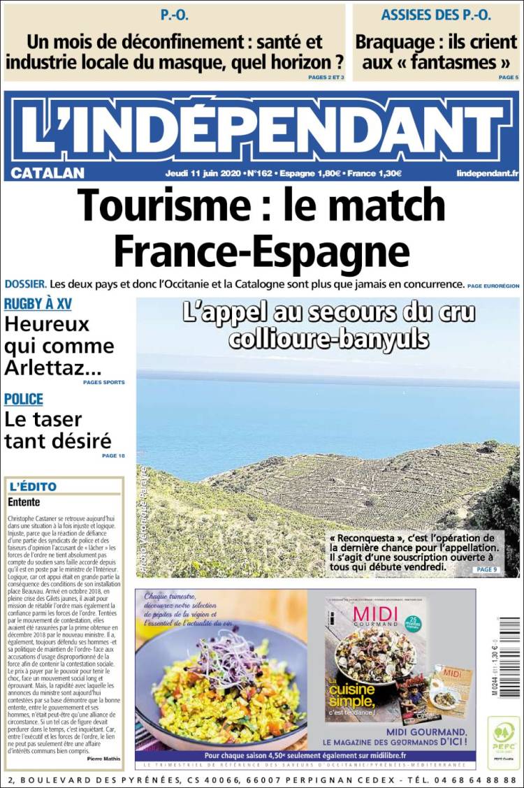 Portada de Le Indépendant (Francia)