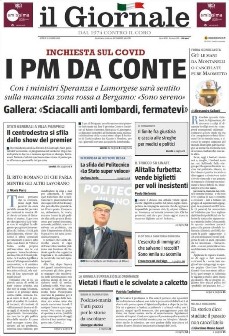 Portada de il Giornale (Italia)