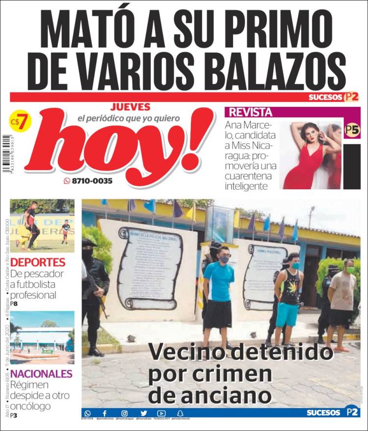 Portada de Hoy (Nicaragua)