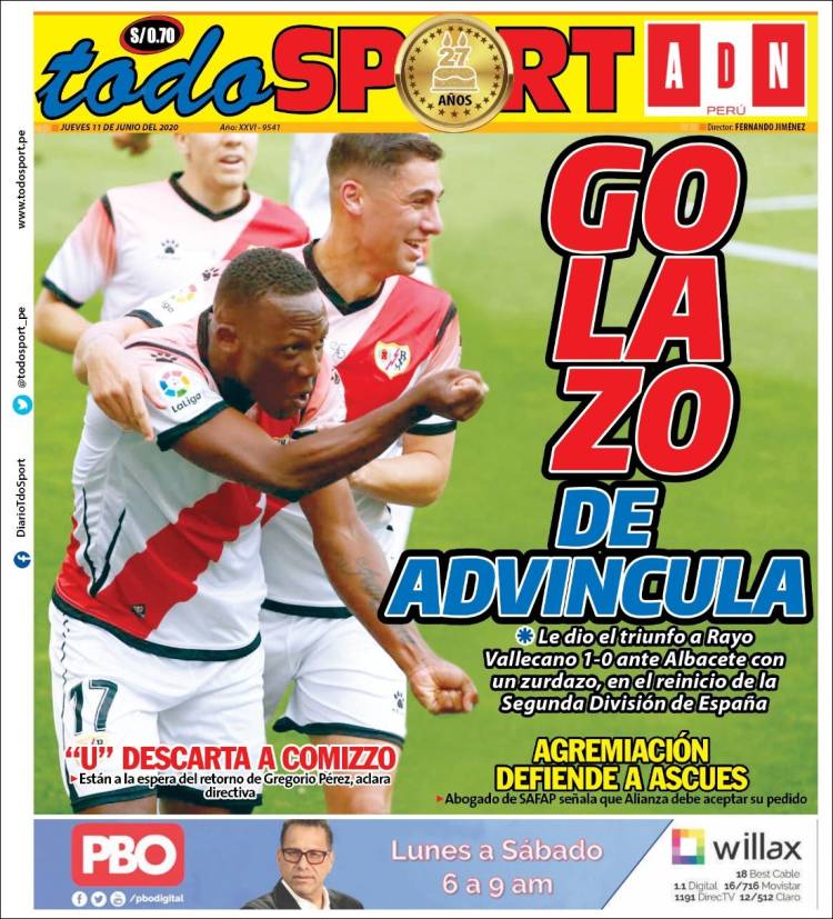Portada de TodoSport (Perú)