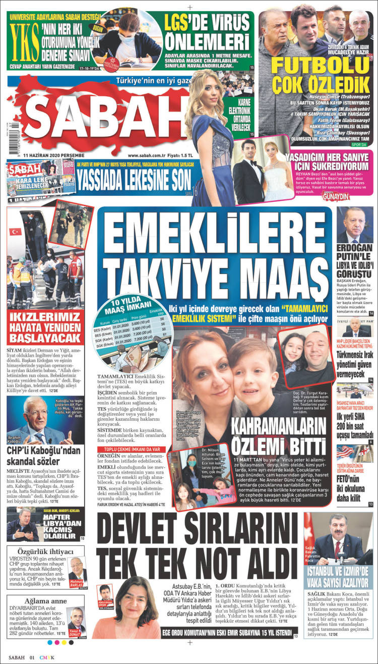 Portada de Sabah (Turqu&iacute;a)