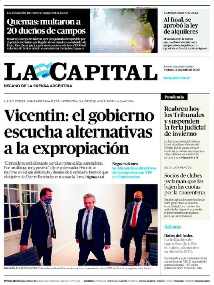 Portada de La Capital - Rosario (Argentina)