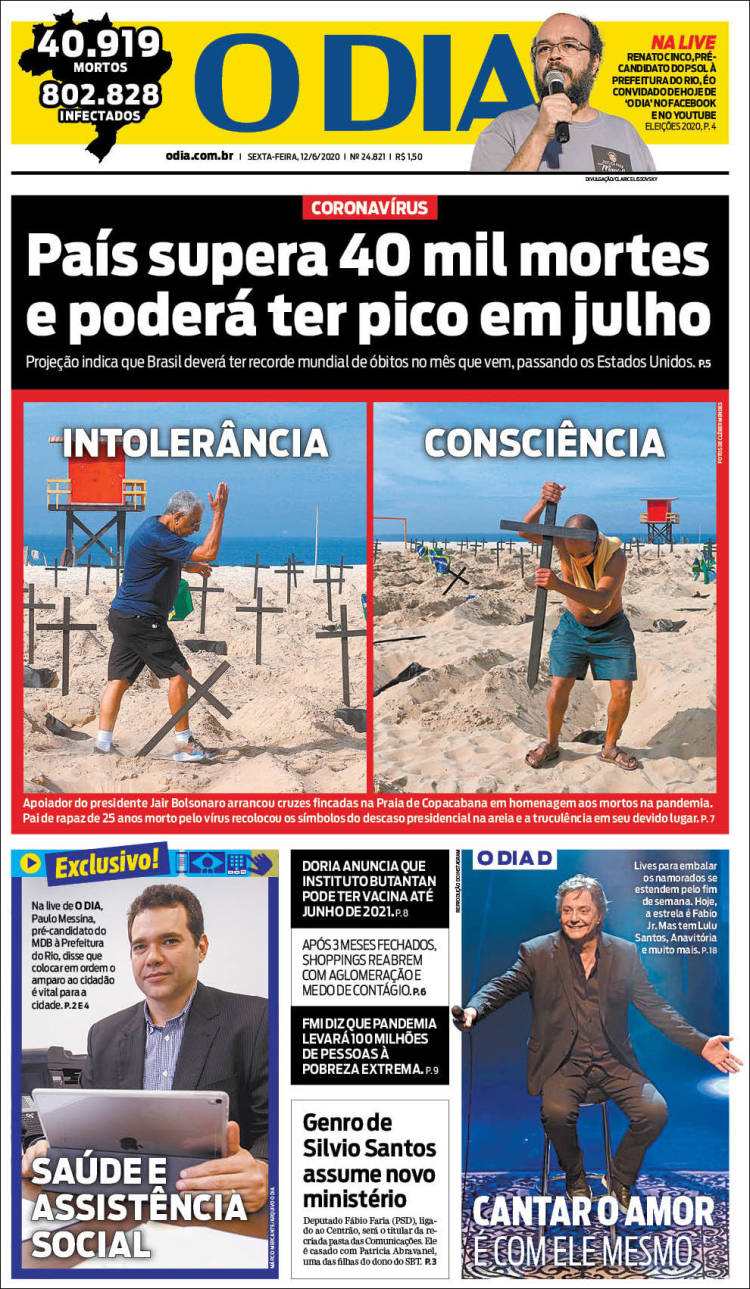 Portada de O Dia (Brasil)