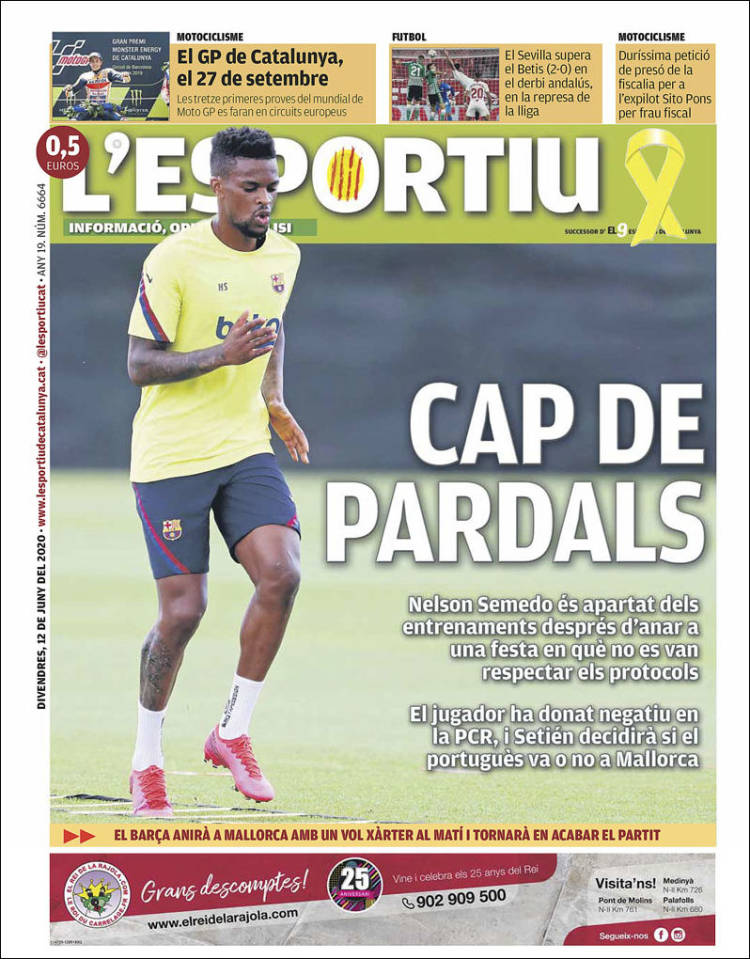 Portada de L'Esportiu (Espa&ntilde;a)