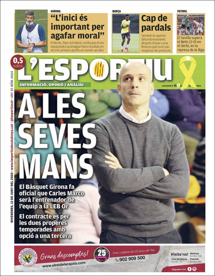 Portada de L'Esportiu : Girona (Espa&ntilde;a)