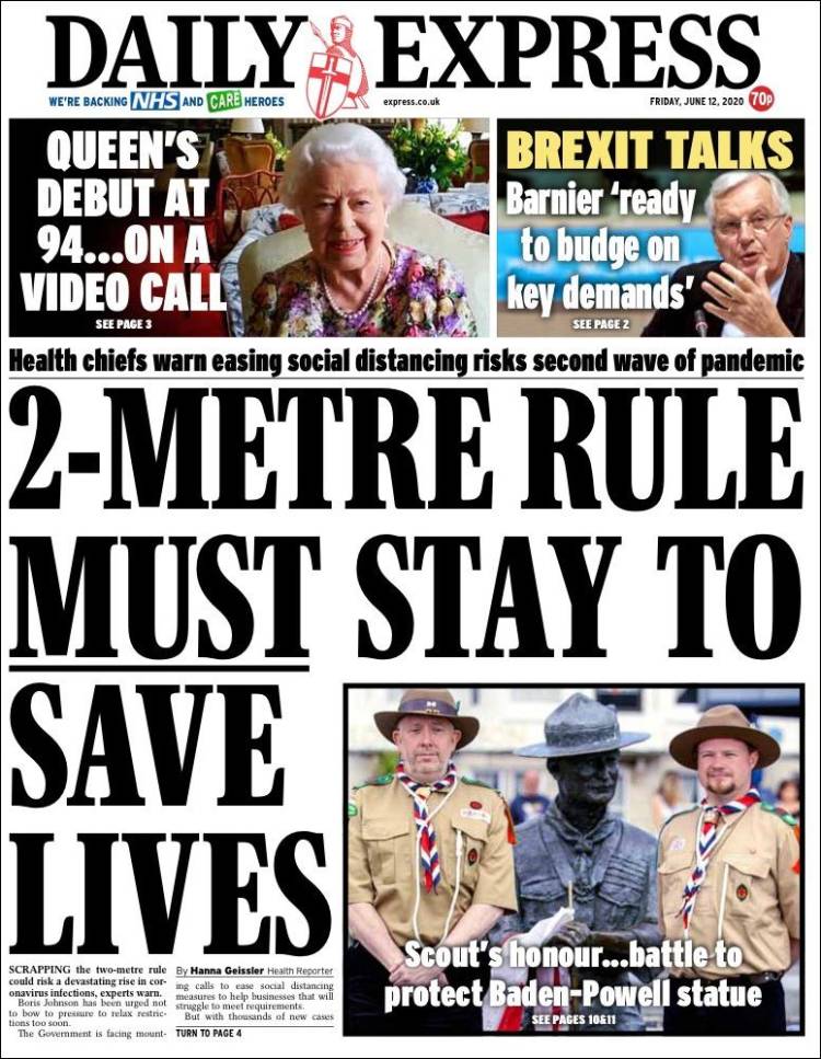 Portada de Daily Express (Reino Unido)