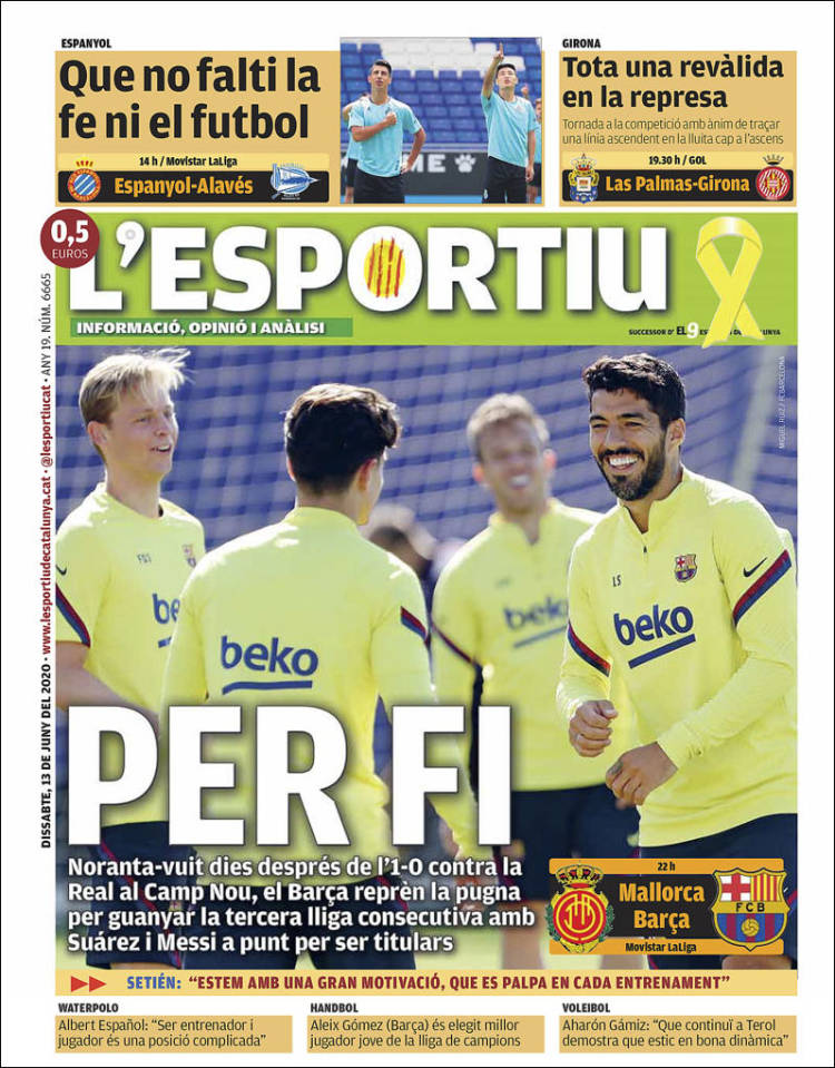 Portada de L'Esportiu (Spain)