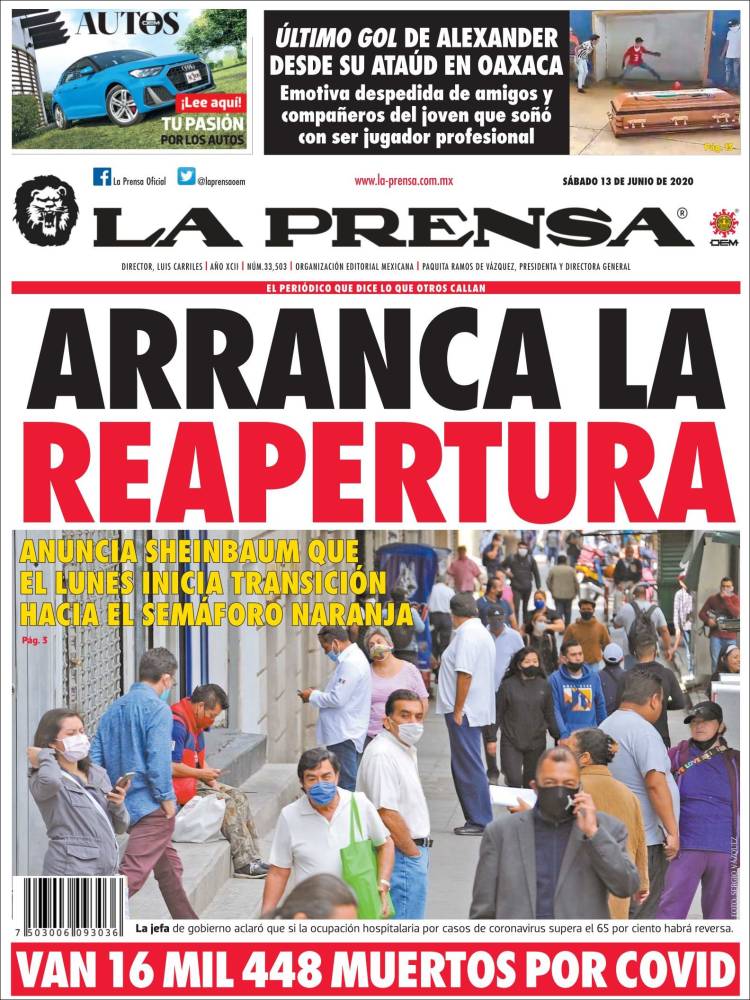 Portada de La Prensa (México)