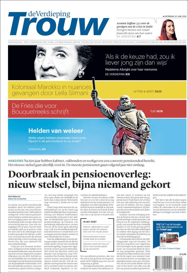 Portada de Trouw (Netherlands)