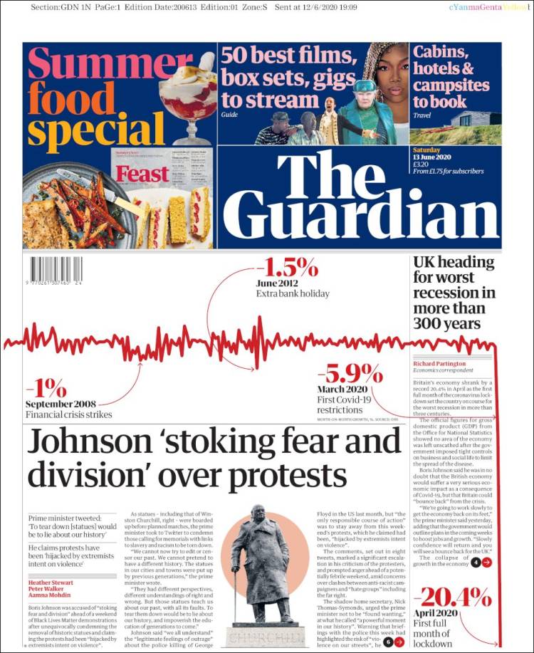 Portada de The Guardian (United Kingdom)