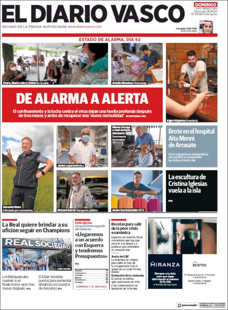 Portada de Diario Vasco (Espa&ntilde;a)