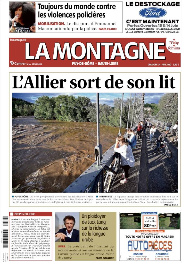 Portada de La Montagne (Francia)