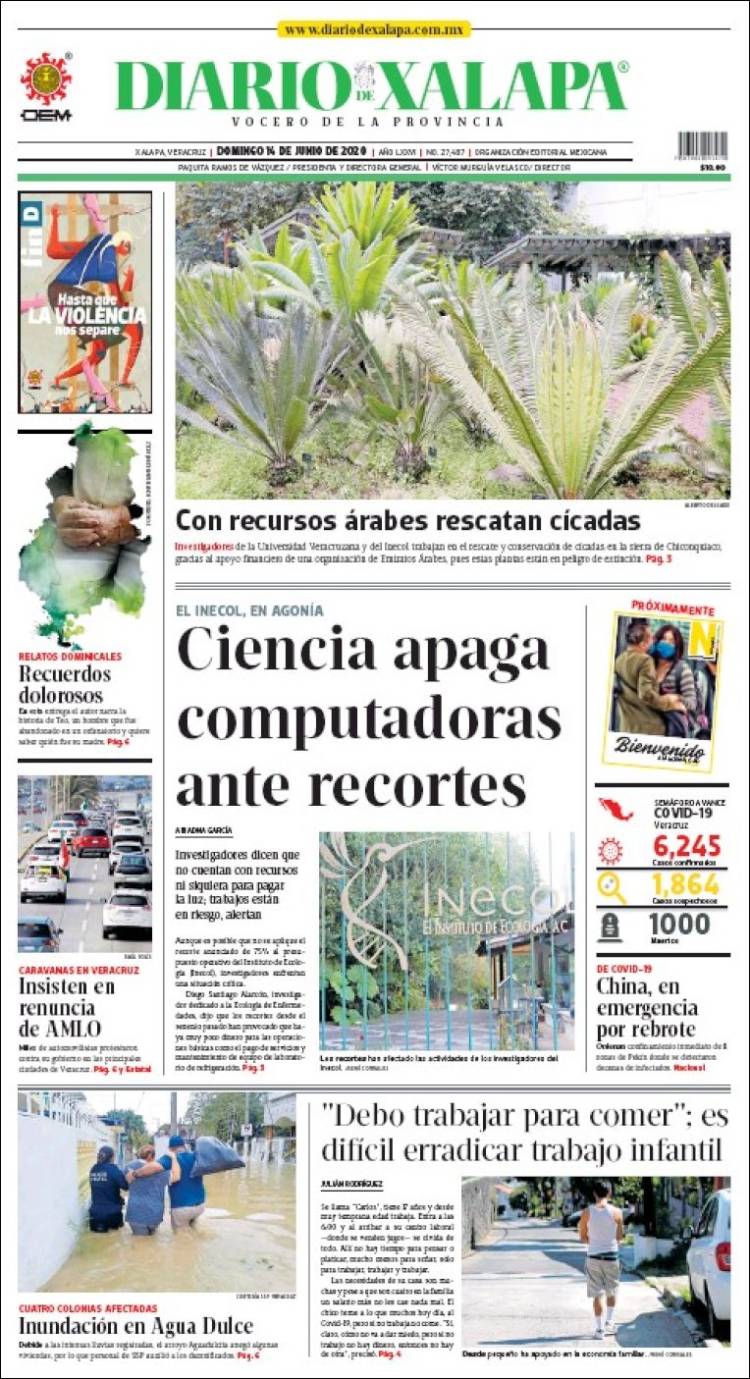 Portada de Diario de Xalapa (México)