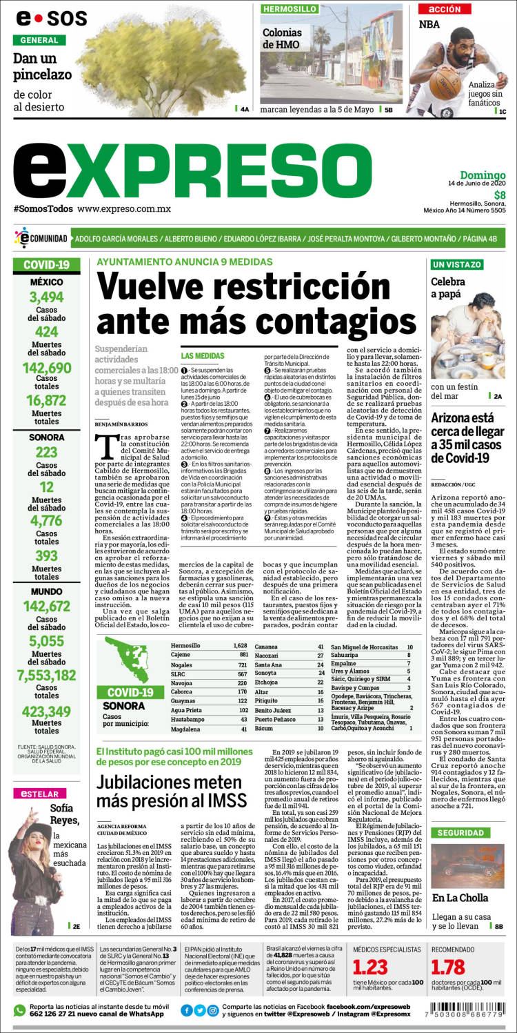 Portada de Expreso (México)