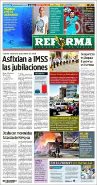 Portada de Reforma (México)