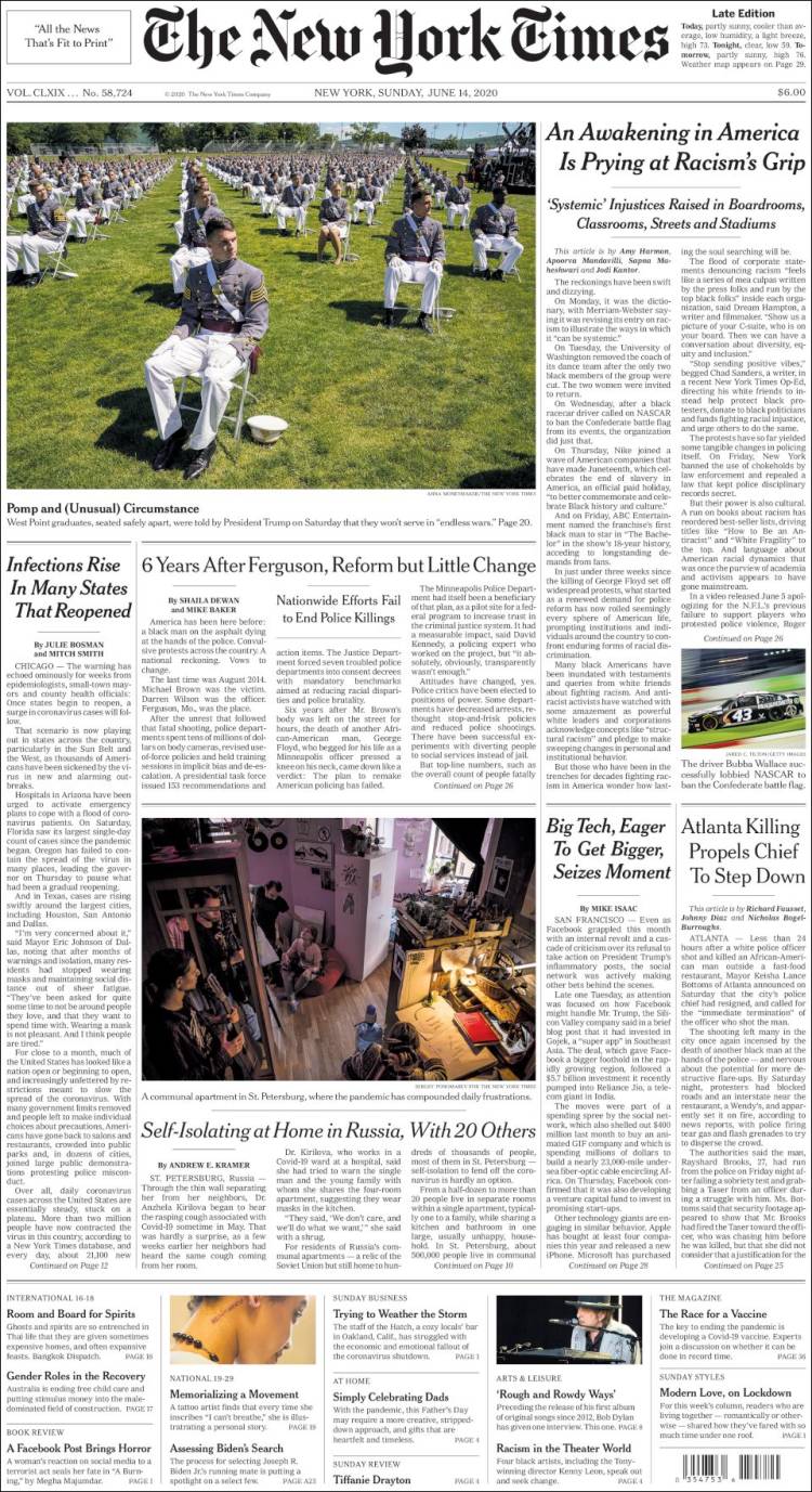 Portada de New York Times (USA)