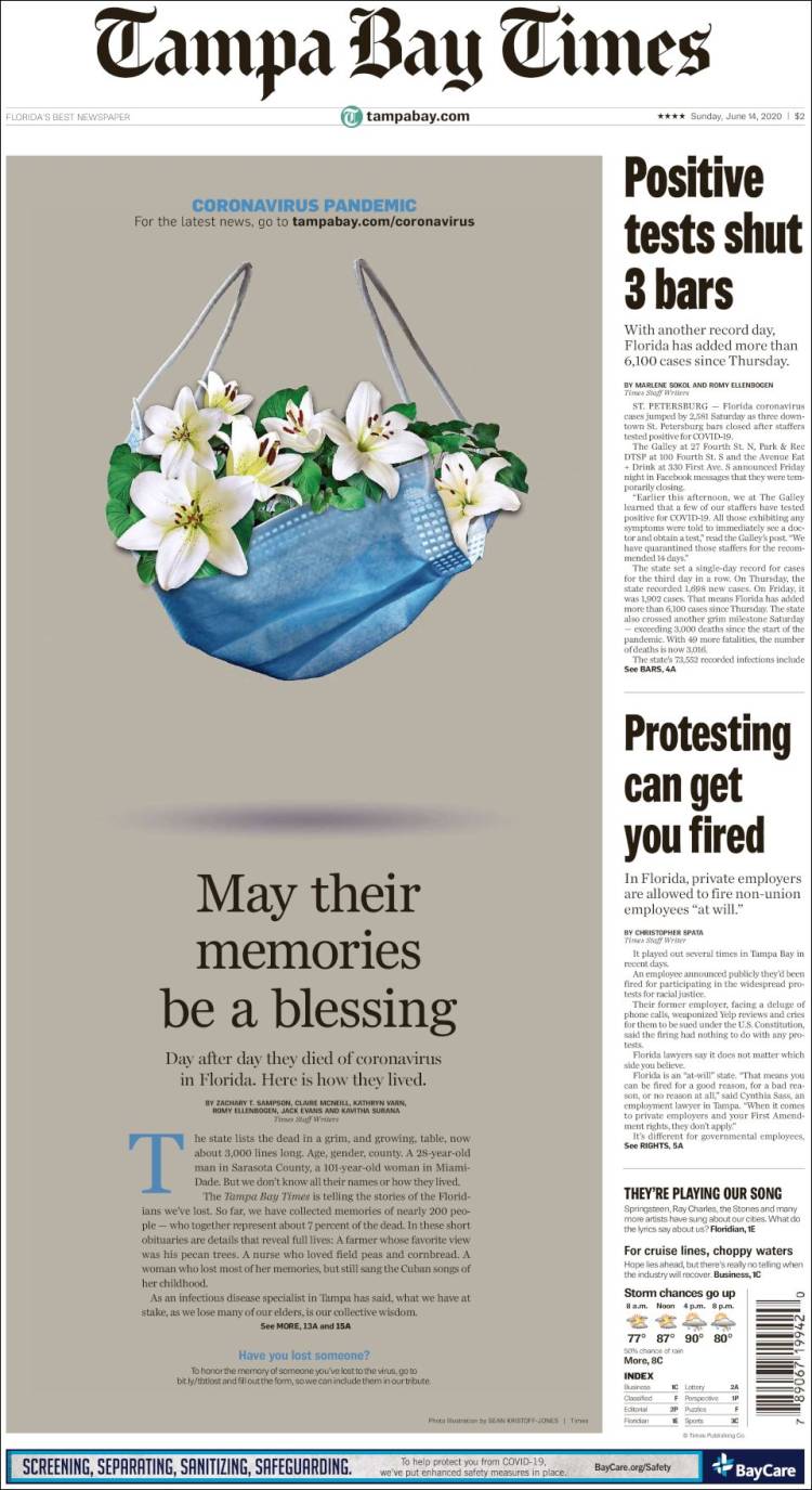 Portada de Tampa Bay Times (USA)