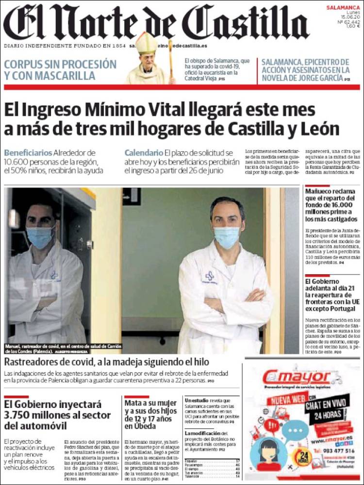 Portada de Norte de Castilla - Salamanca (Espa&ntilde;a)