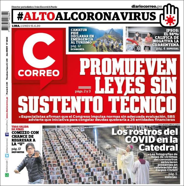 Portada de Diario Correo (Perú)