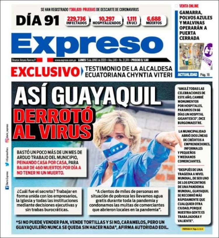 Portada de Expreso (Perú)