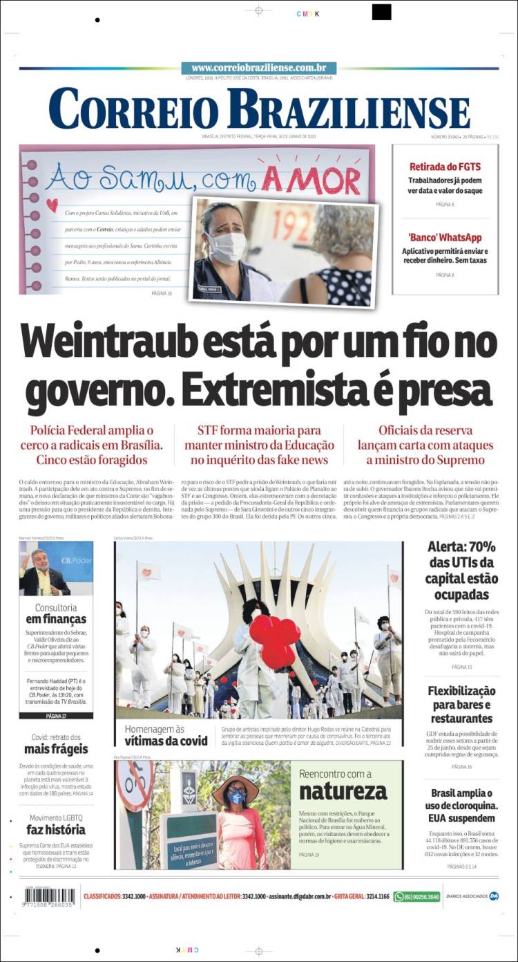 Portada de Correio Braziliense (Brasil)