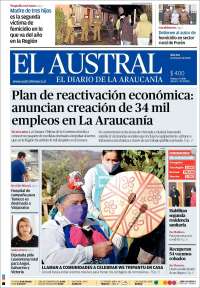 Portada de El Austral de Temuco (Chile)