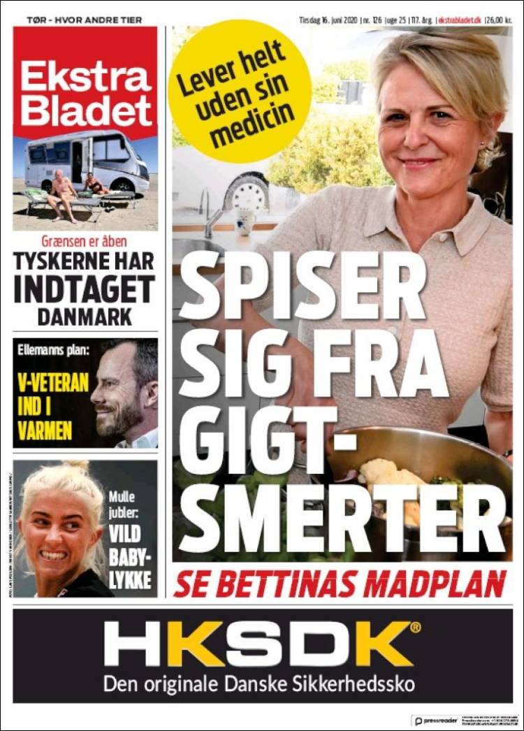 Portada de Ekstra Bladet (Dinamarca)