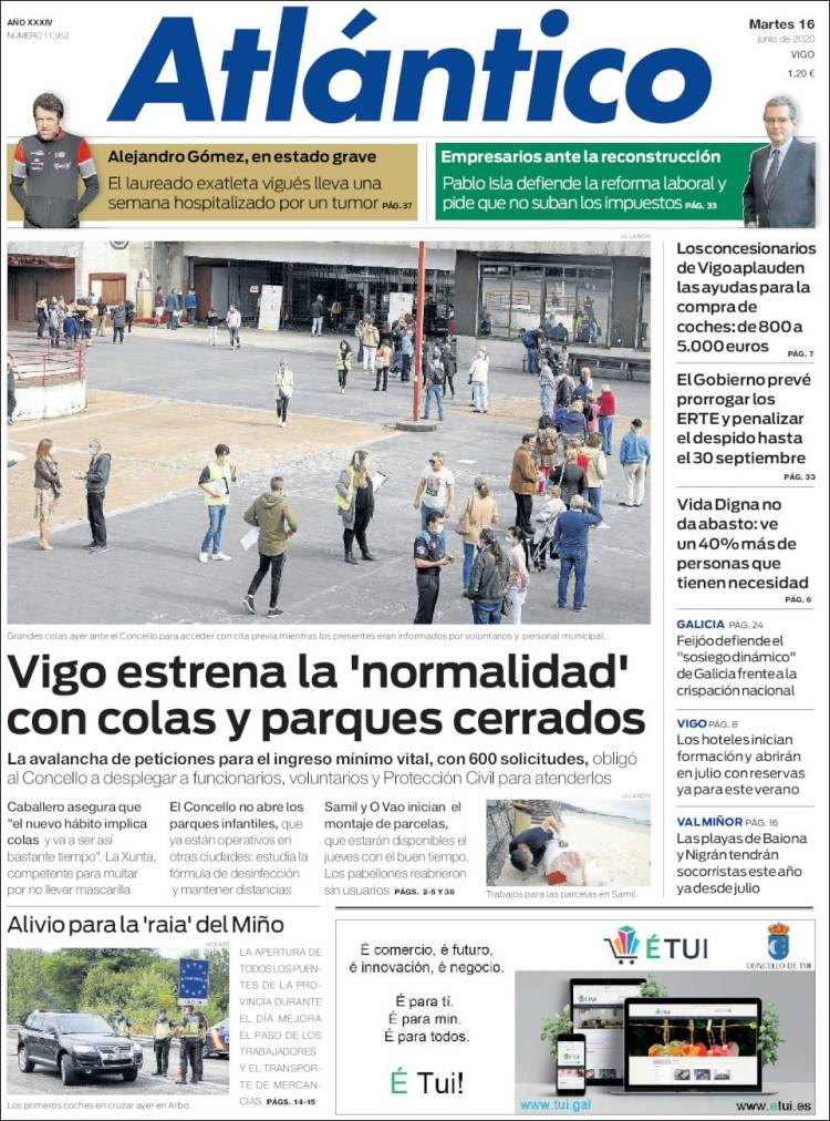 Portada de Atlántico Diario (España)