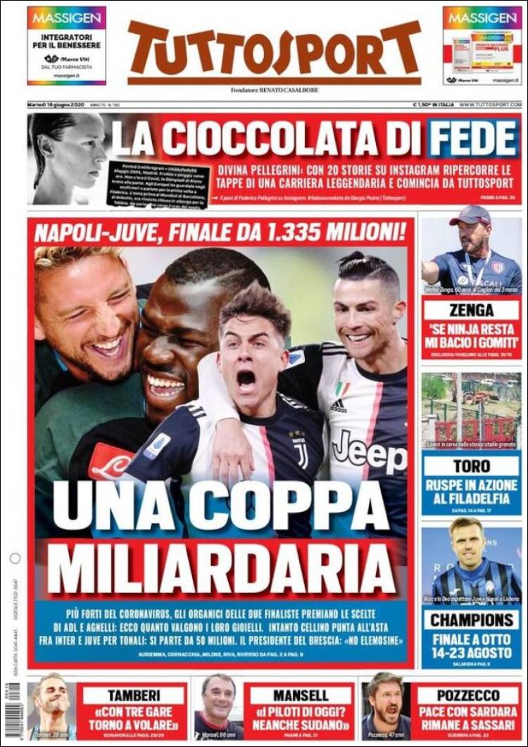 Portada de Tuttosport (Italia)