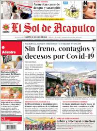 Portada de El Sol de Acapulco (México)