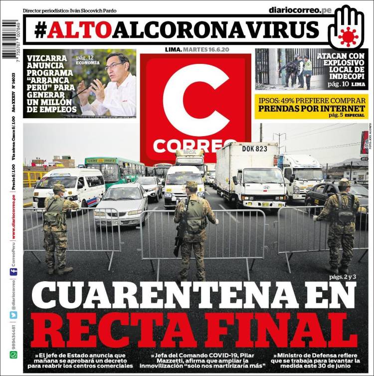 Portada de Diario Correo (Perú)