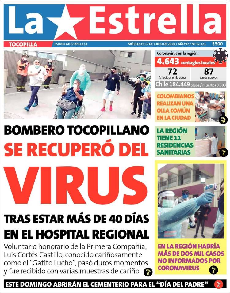 Portada de La Estrella de Tocopilla (Chile)