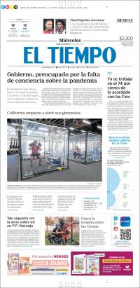 Portada de El Tiempo (Colombia)