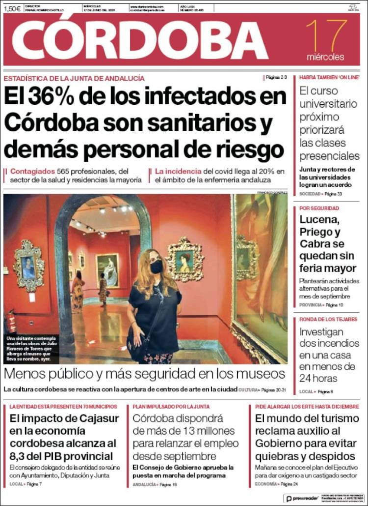 Portada de Diario de Córdoba (España)