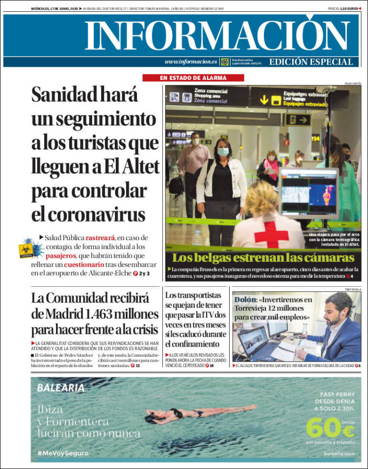 Portada de Diario Información (España)