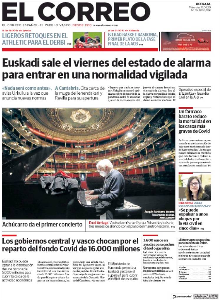 Portada de El Correo (Spain)