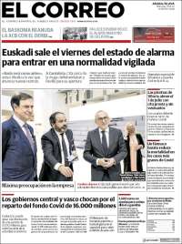 Portada de El Correo - Álava (España)