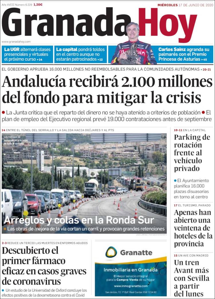 Portada de Granada Hoy (Spain)